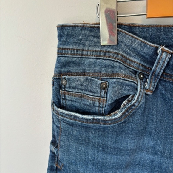 Free Planet Men's Sustainable Denim Slim Straight Leg Blue Jeans, 33 x 32 - Picture 5 of 10